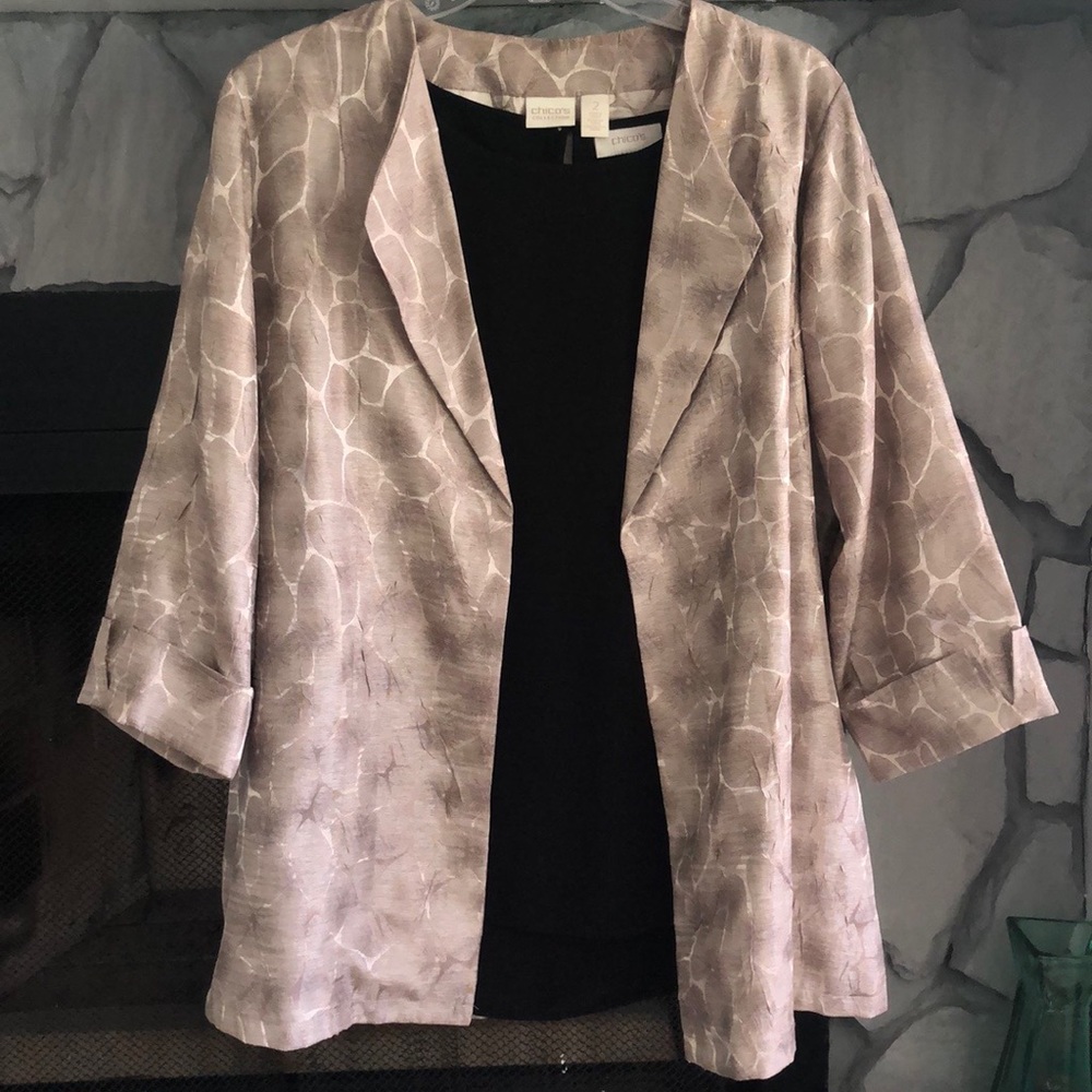 Chico’s Animal Print Light-weight Jacket/Blazer.